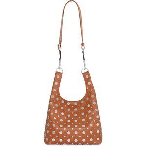 AYLA Caramello Studded Women’s Shopper Bag 13.38-Inch Magnet Snap